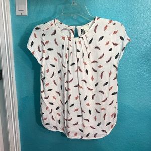 H&M Formal Blouse with Feathers, Size Small